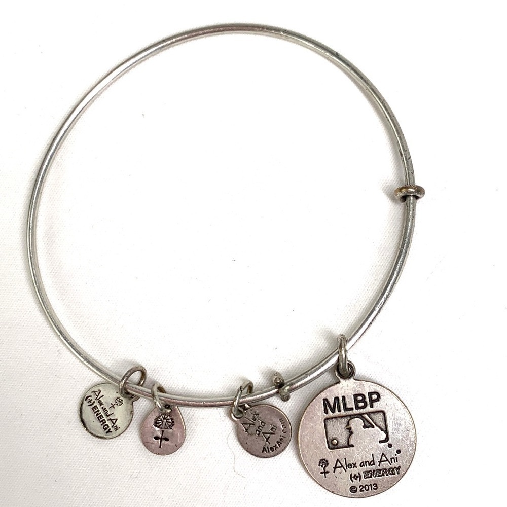 Alex & Ani Expandable Fenway Park Charm Bracelet-Silver Plated - Picture 2 of 3